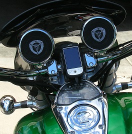 speakers handlebar motorcycle