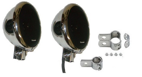 5.25 Inch Unplugged Chrome Motorcycle Speakers